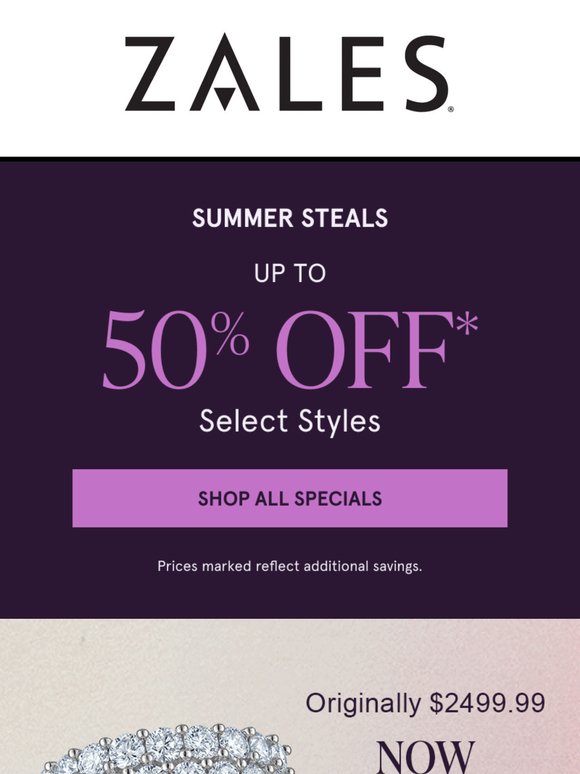 🎉 Summer Steals: Up to 50% Off* Select Styles