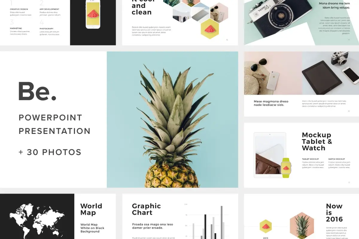 Be Powerpoint Template +30 Photos