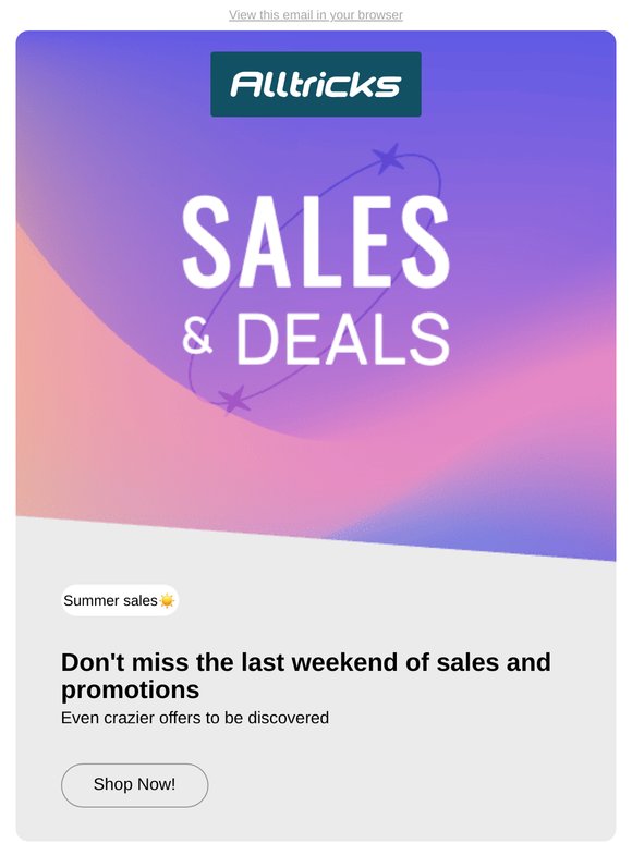 Offers and promotions: the last weekend to take advantage 😍.