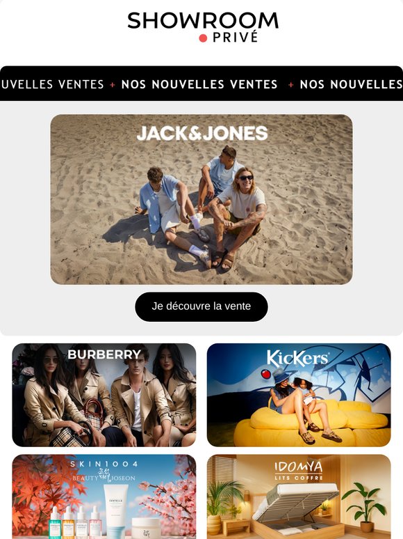 JACK & JONES, LIU JO, BURBERRY et 14  nouvelles ventes en ligne aujourd'hui