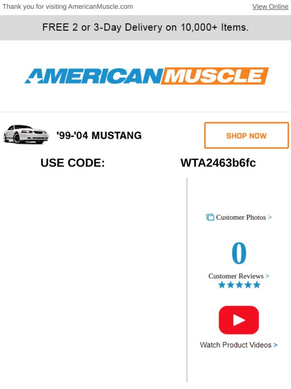 Save $30 OFF for your 2021 Mustang.