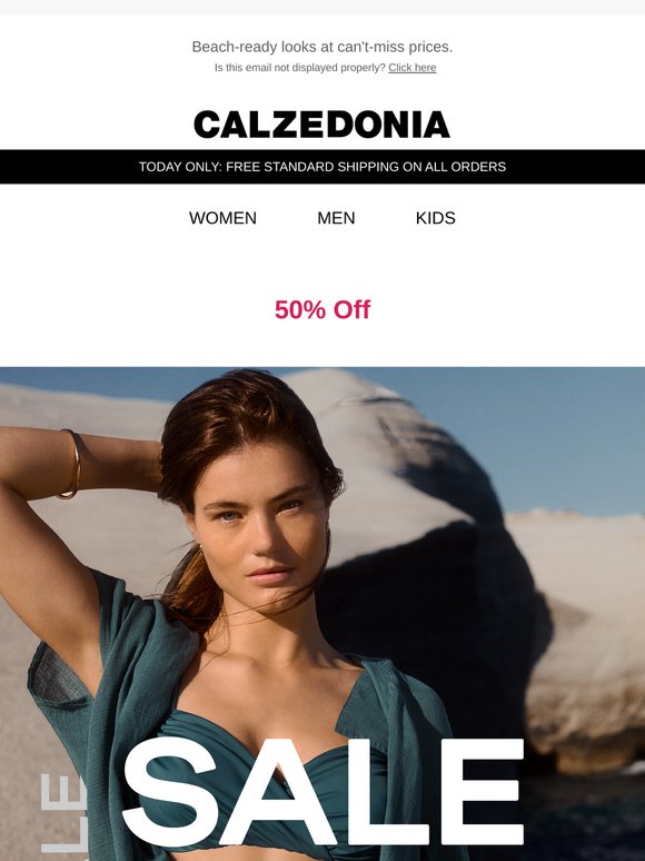 50% Off Beachwear + Free Shipping