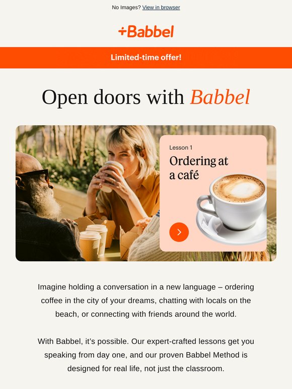 Unlock 60% off your new language 🔓🌎