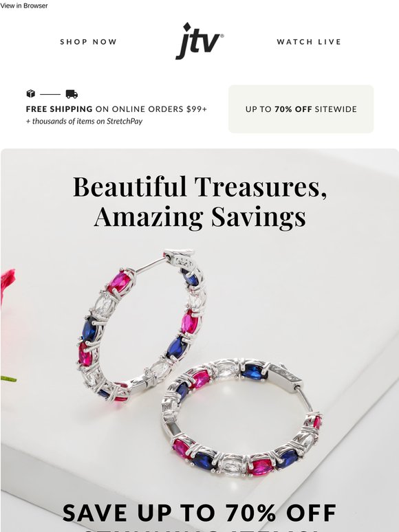 Shimmering ✨ Savings on Beautiful Items – Up to 70% OFF!