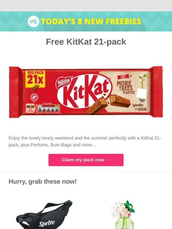 Free KitKat 21-pack