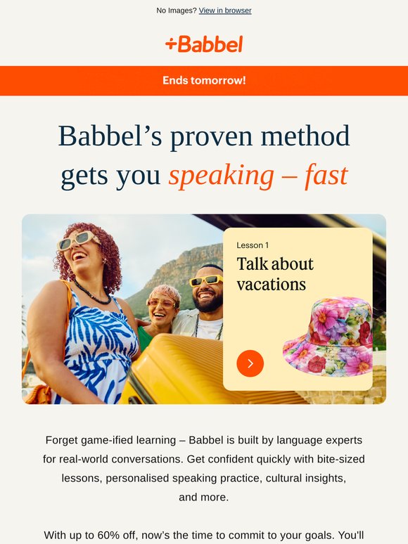 Don't sleep on 60% off Babbel 🪽