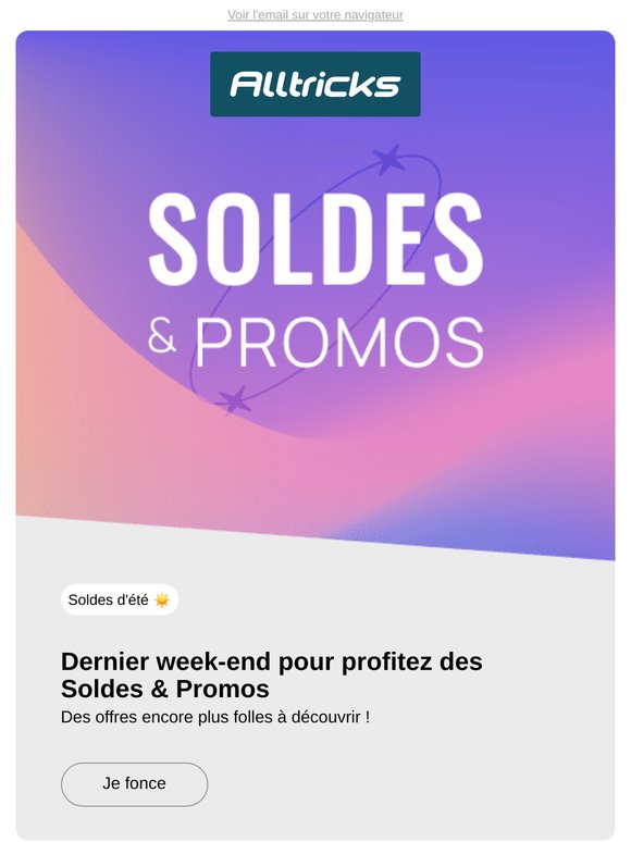 Soldes & Promos : dernier week-end pour en profiter !
