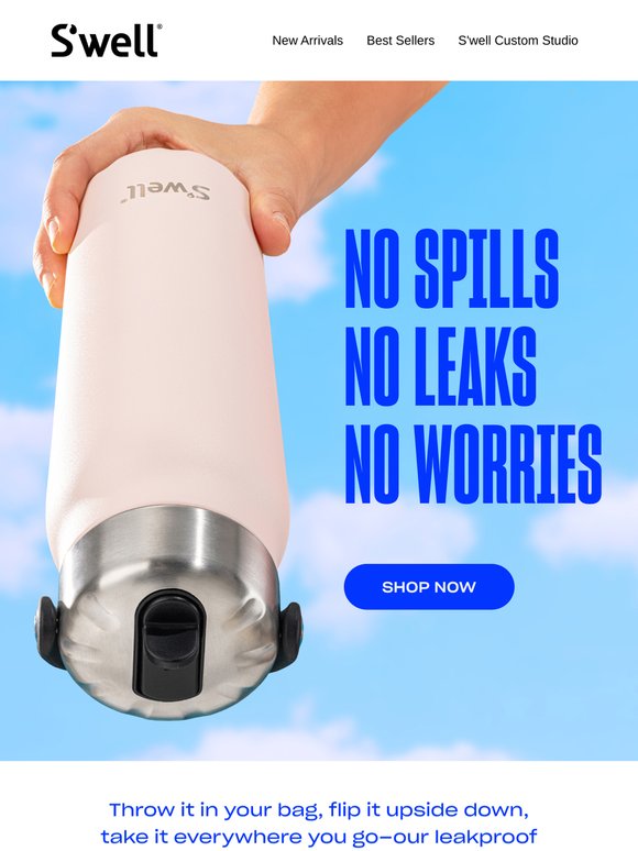 Don't Sweat The Spill–Our Bottles Are Leakproof