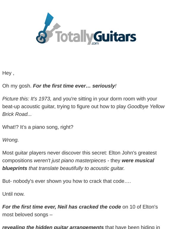 Elton’s Secret Guitar Genius…