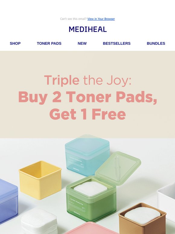 ⚡Hurry! 3 Toner Pads for the Price of 2! 🛍️