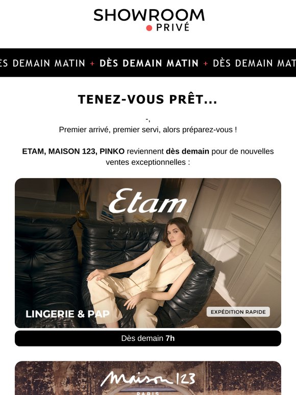 Vous attendiez des nouvelles de ETAM, MAISON 123, PINKO ?