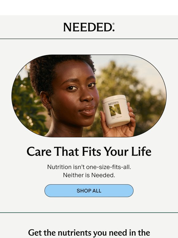 Nutrition that meets you where you are