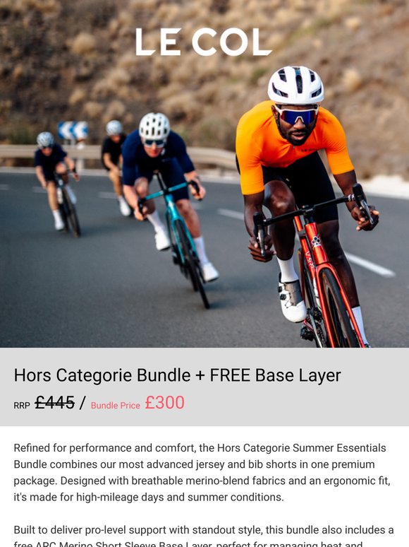 Free Base Layer With the Hors Categorie Essentials Bundle