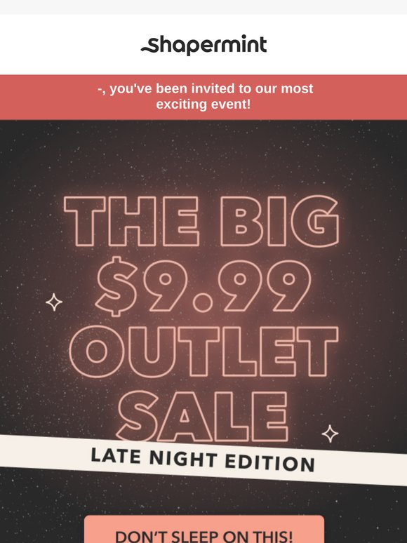 The BIG Outlet Sale is LIVE 🔴