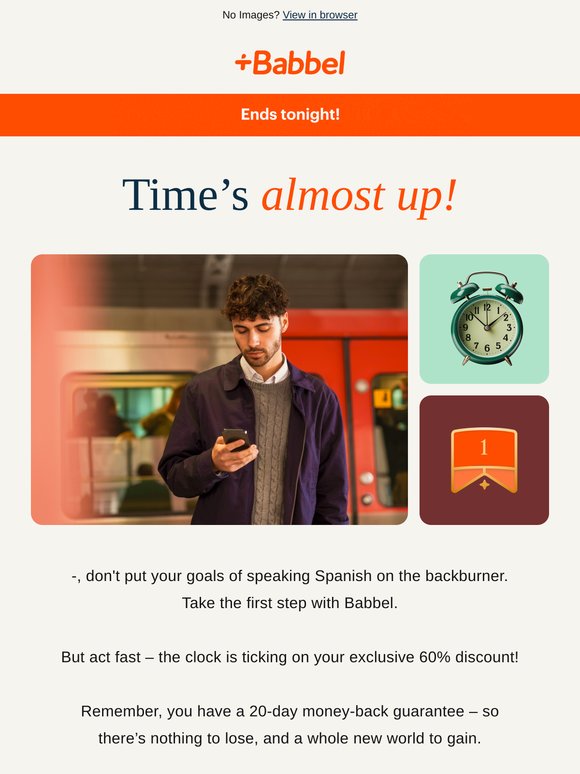 Last chance for 60% off Spanish ⏰