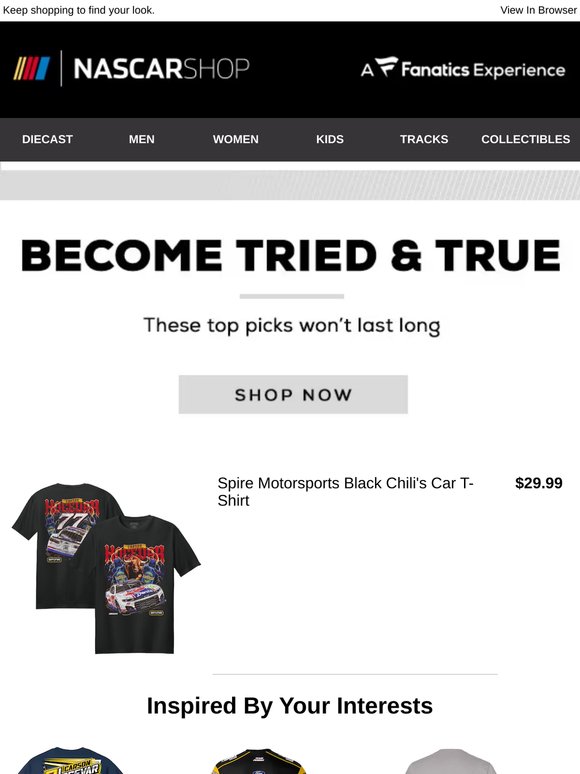 The Racing Gear You Love...