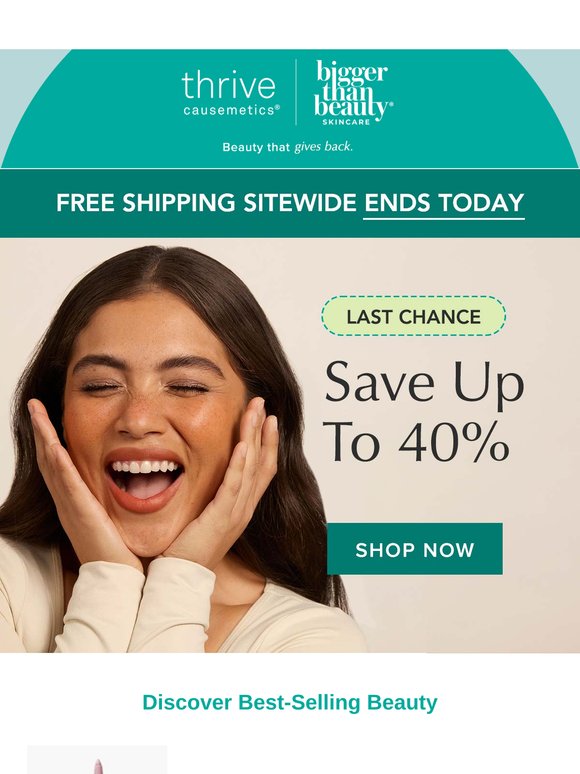 Almost Over: FREE Shipping + Up to 40% Off
