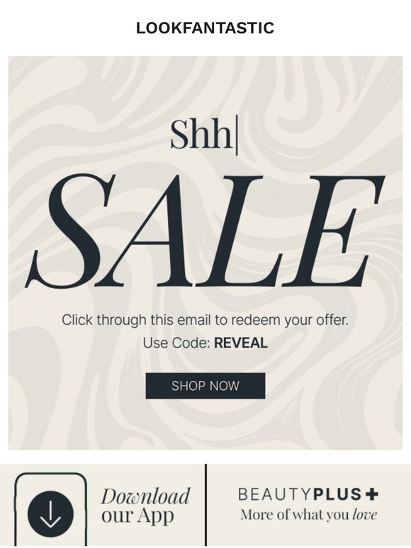 You're Invited to our Secret SALE