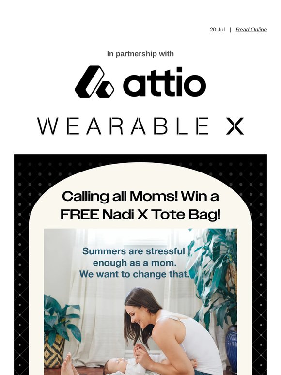 Calling all Moms! Win a FREE Nadi X Tote Bag!