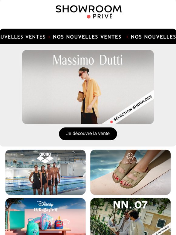 MASSIMO DUTTI, SKIN 1004, ARENA et 9  nouvelles ventes en ligne aujourd'hui