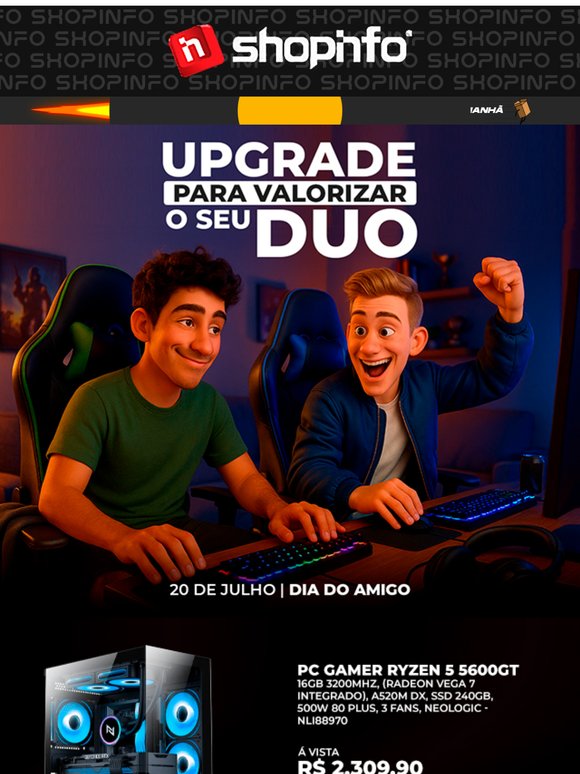 Seu duo merece esse upgrade! 🎮✨