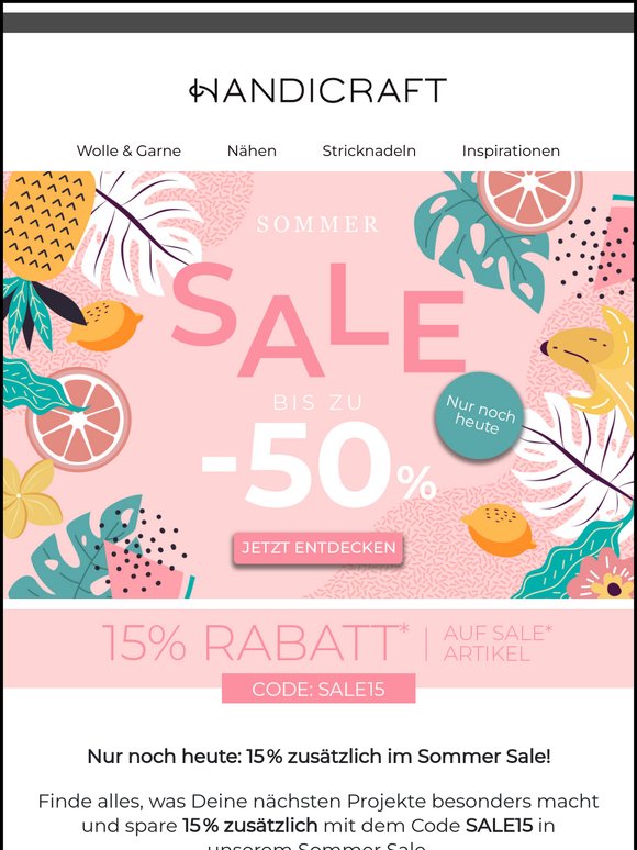 🚨 Letzte Chance: 15% Extra-Rabatt nur noch heute!