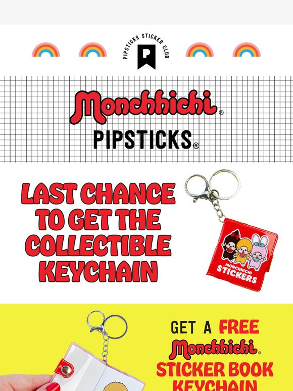 Ends TONIGHT! Free Keychain Sticker Book!