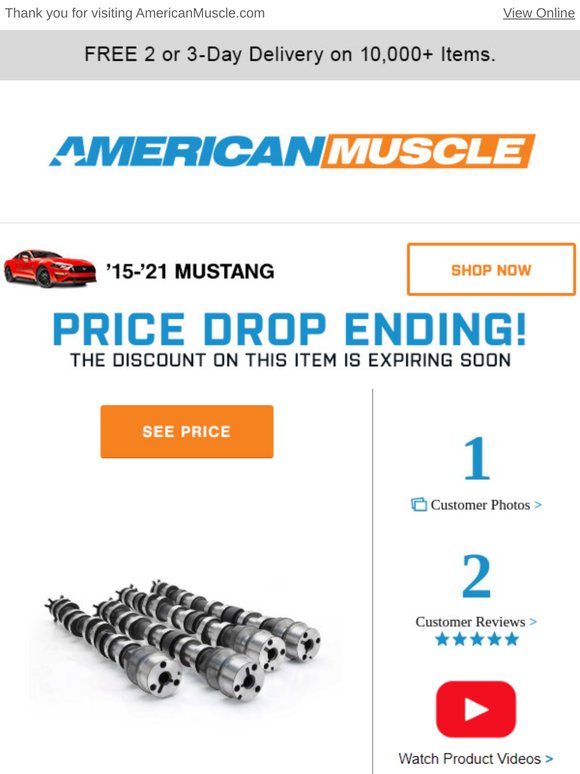 [Expiring] Price Drops for your 2021 Mustang