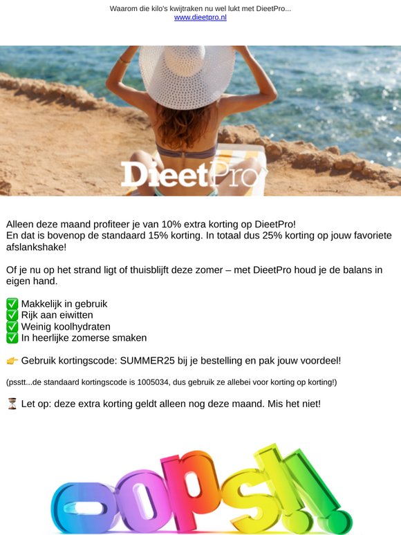 Profiteer van onze Summer Sale en ontvang 10% extra korting!