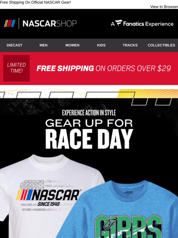 The Green Flag Drops Soon – Shop Now