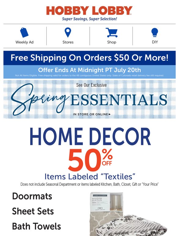Enhance Every Space – 50% Off Home Decor