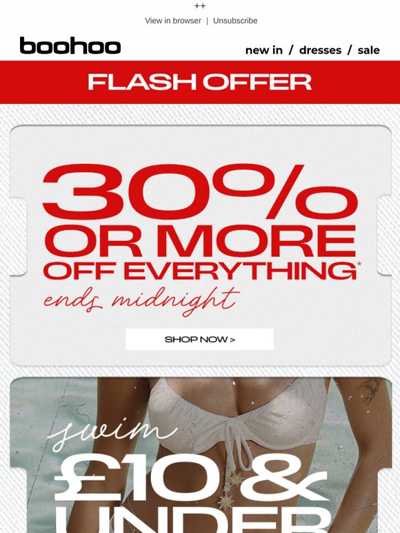 FLASH: 30% or MORE off everything 😍