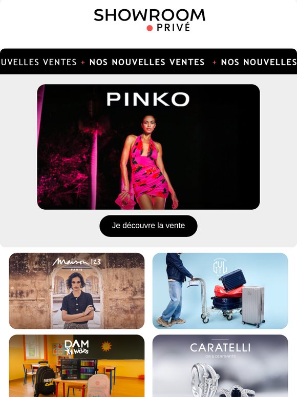 PINKO, ETAM, MAISON 123 et 9 nouvelles ventes en ligne aujourd'hui