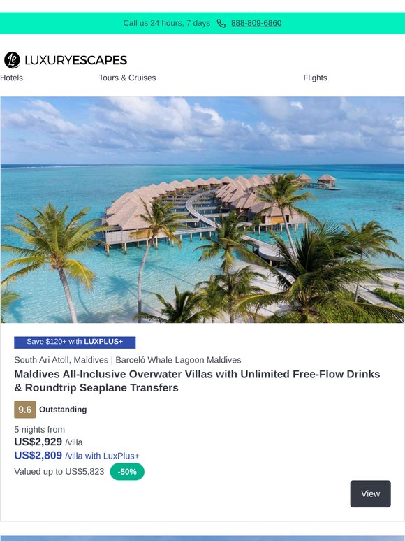 Photo inspiration: Gallery Detail: Luxury Escapes Maldives Island Paradise All Inclusive Overwater