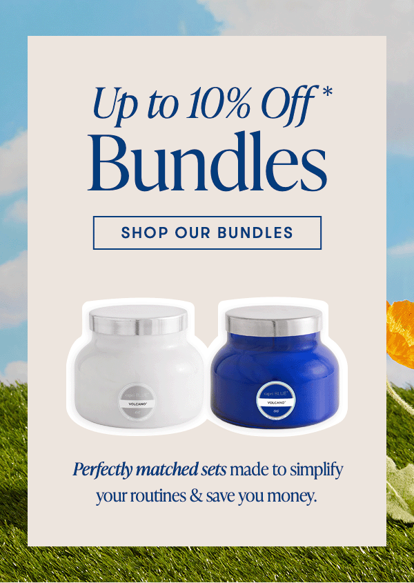 
Up to 10% Off* Bundles
Perfectly matched sets made to simplify your routines & save you money.
Shop Our Bundles
