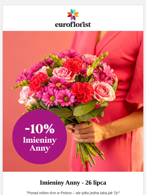 Imieniny Anny 💐 -10% na każdy bukiet