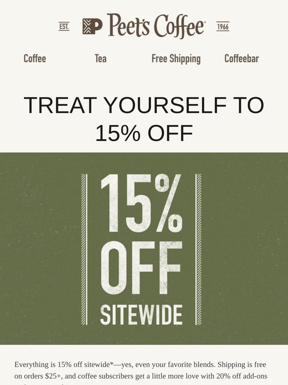 ⏱️Deal alert: 15% off sitewide