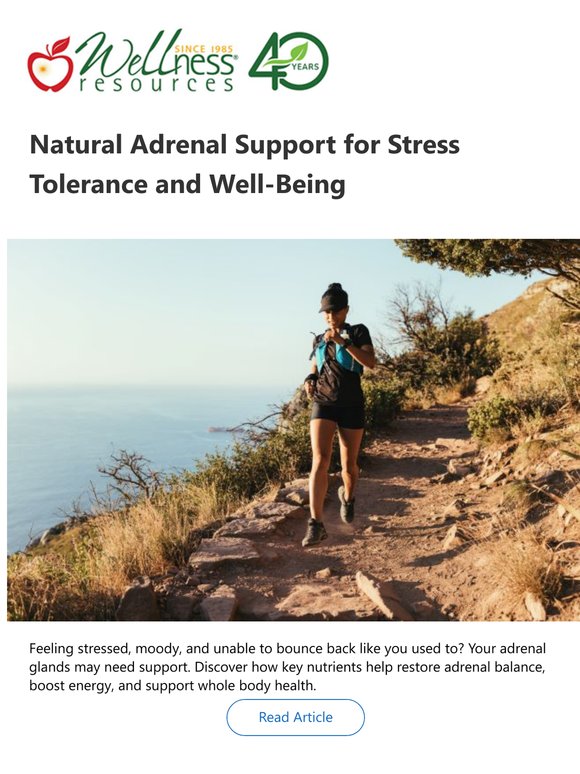 Natural Adrenal Support for Stress Tolerance and Well-Being