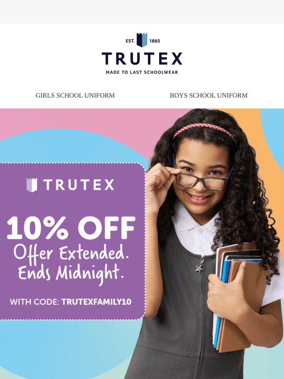 Good news - our 10% off offer has been extended!
