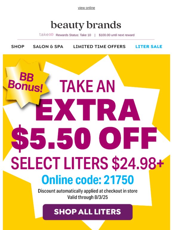 Take an EXTRA $5.50 off allll of these liters!