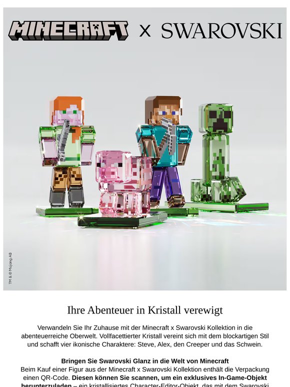 Minecraft x Swarovski Kollektion