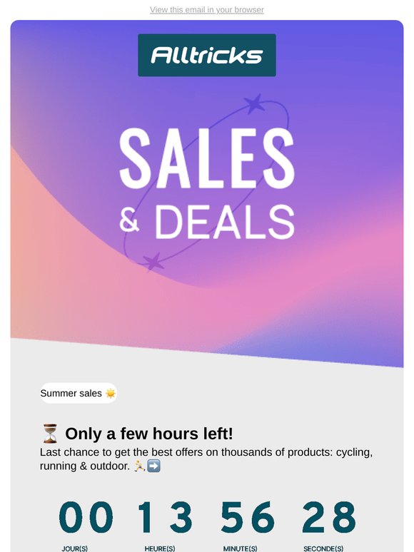 ☀️ Summer sales: last chance to make the most of them.