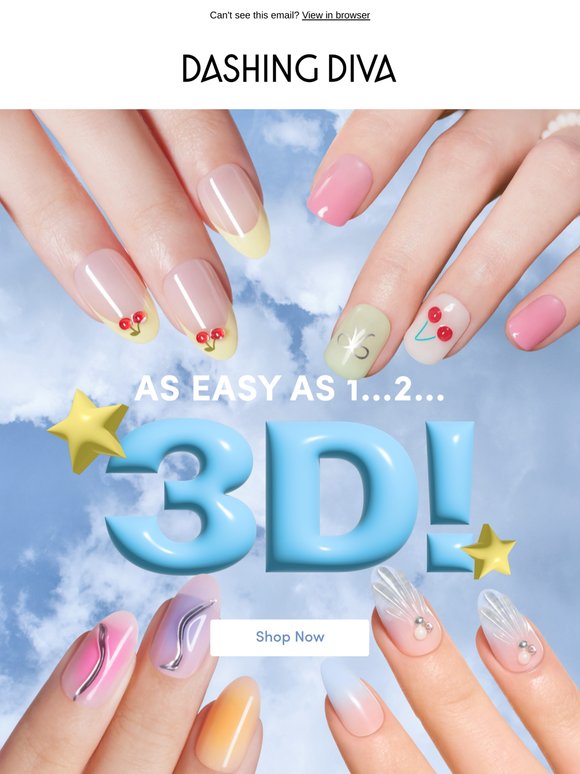 Trending: Go All Out with 3D Manis
