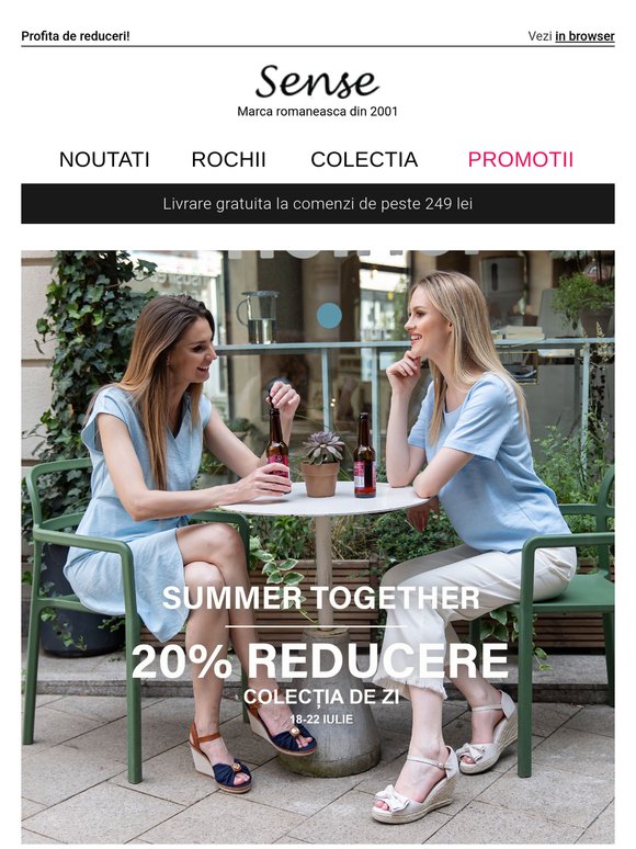 Ultima șansă: azi e ultima zi cu -20% la colecția nouă!