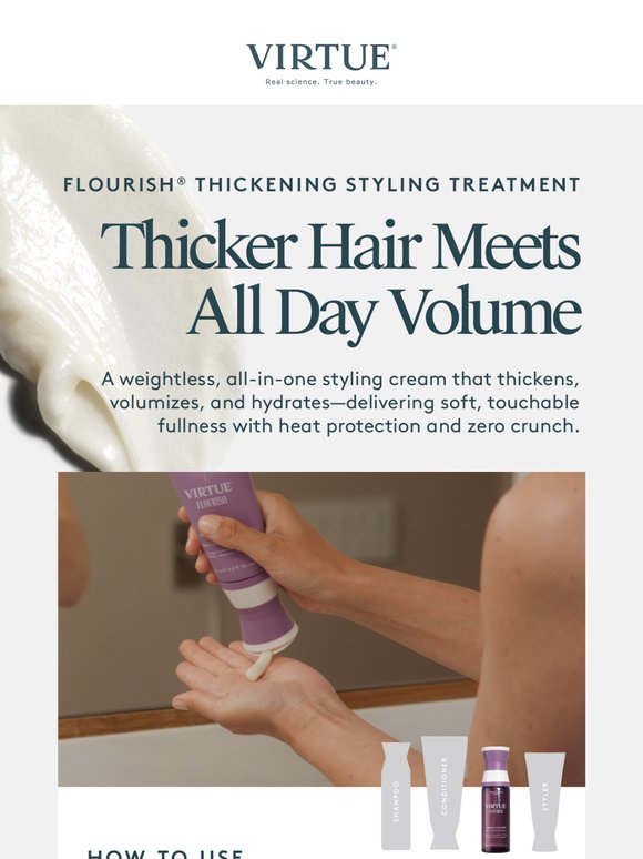 Thicker Hair Meets All Day Volume