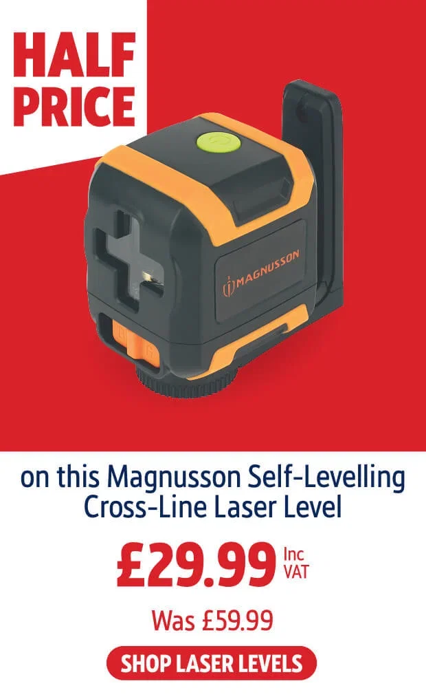 Half price on this Magnusson Self-Levelling Cross-Line Laser Level
