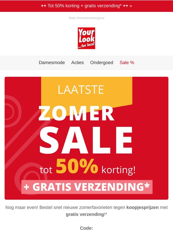 Laatste kans: Einde van de zomersale & gratis verzending 🤑