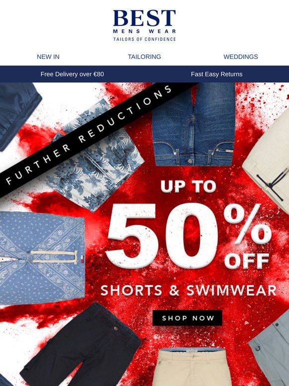 Make a Splash 🌊 Up to 50% Off Shorts & Swimwear