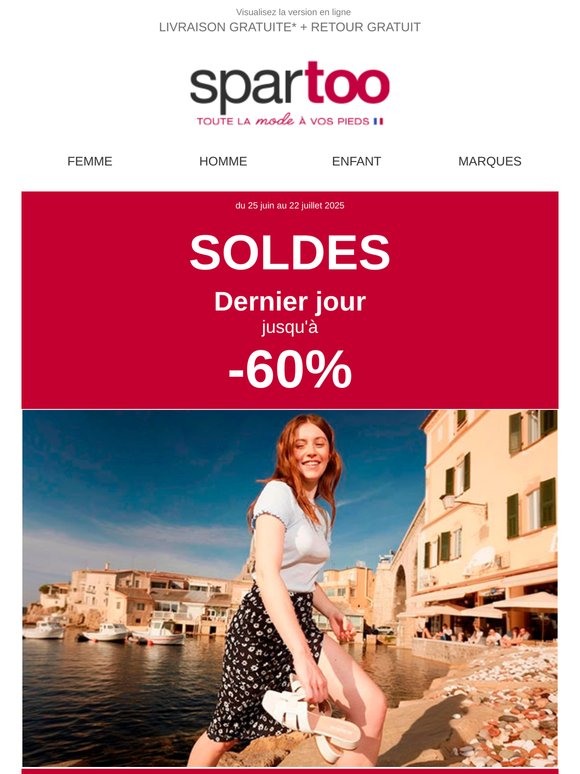 ⚡ Dernier jour pour profiter des réductions jusqu'à -60% en livraison gratuite!