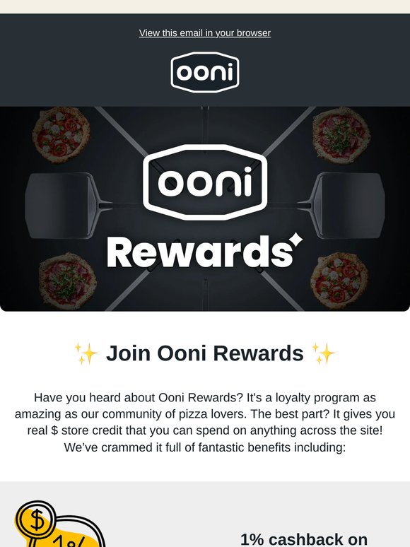 Join Ooni Rewards today!